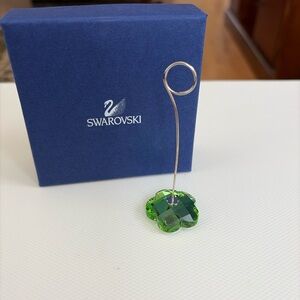 Swarovski Green Crystal Flower photo Holder
